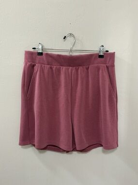 Lazypants shorts Women's Rose Pink Pull-On Casual Shorts size large